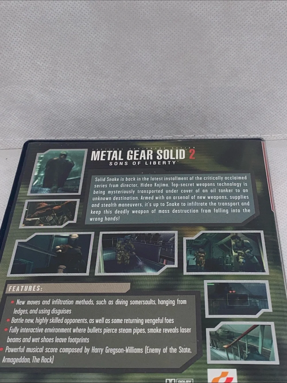 Sony Metal Gear Solid 2: Sons of Liberty - Red/White Cover